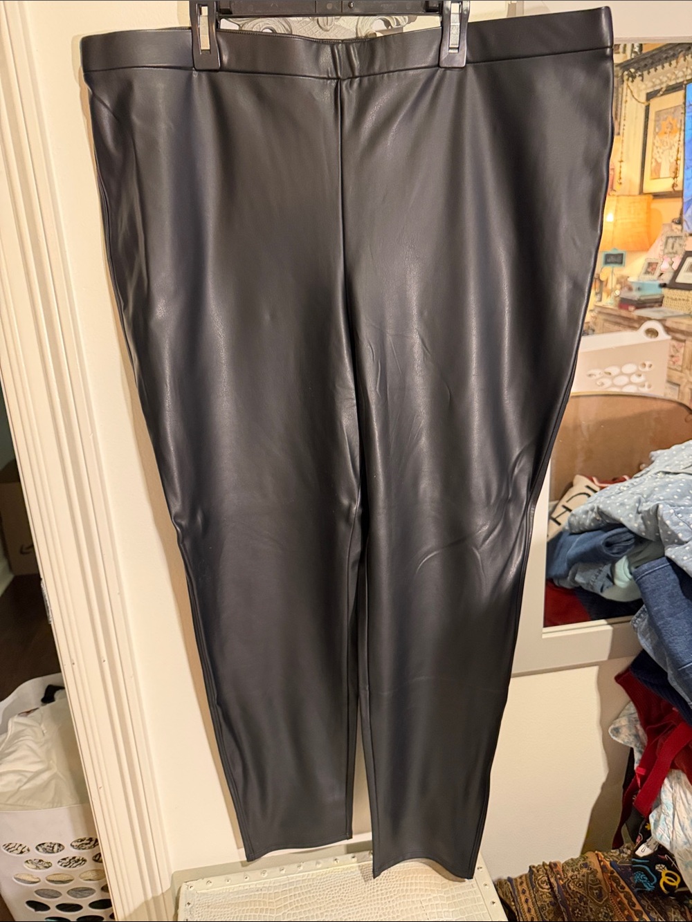 Chico's Black Faux Leather Leggings